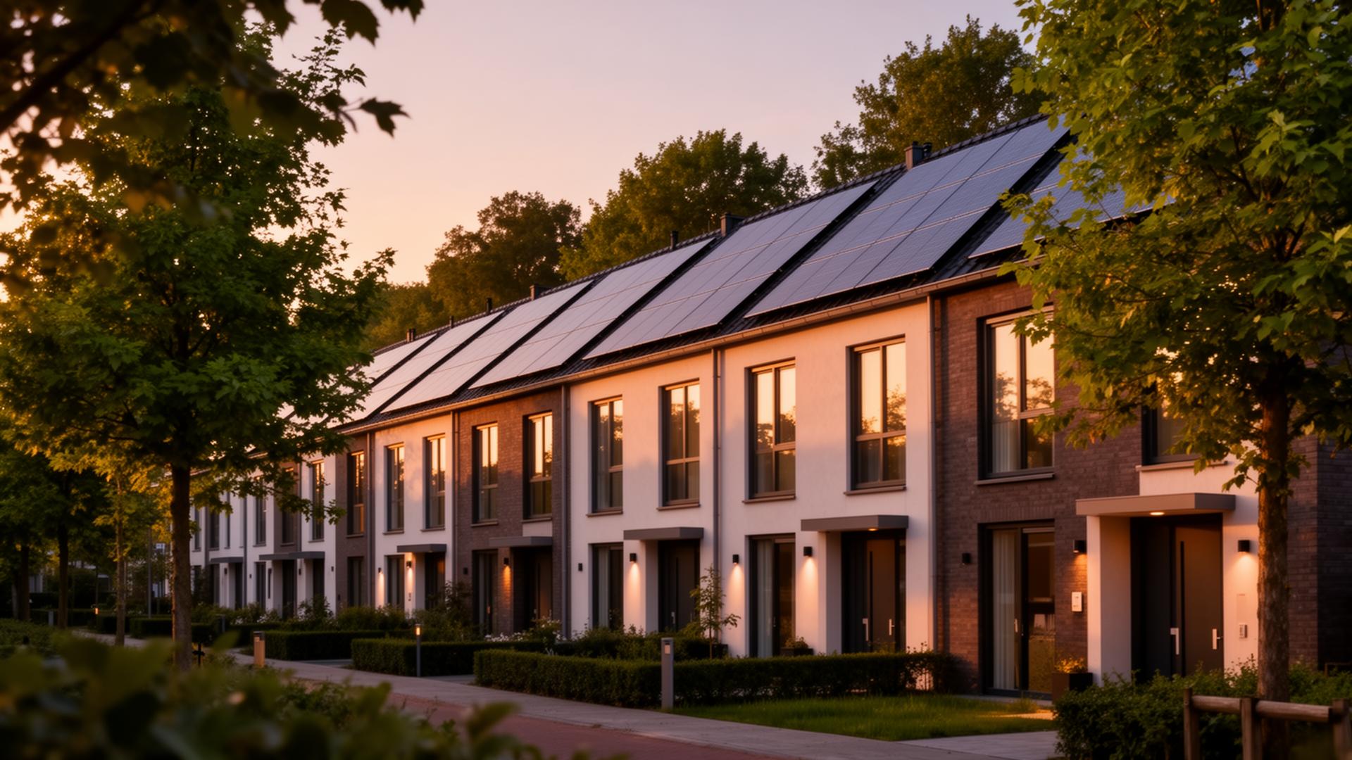 Duurzame Nederlandse woningen met zonnepanelen